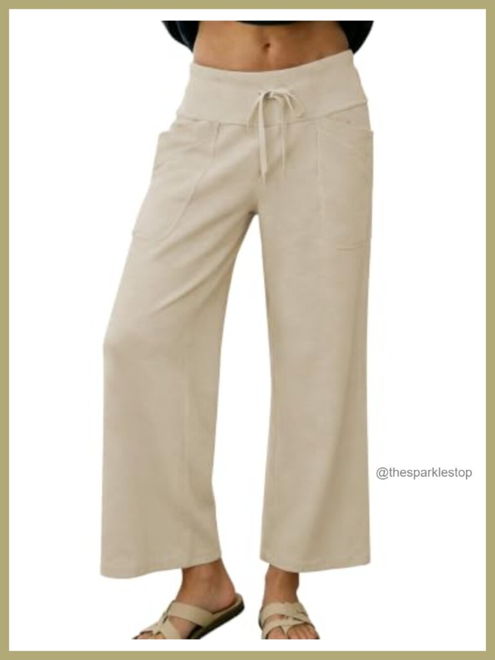 High Waisted Wide Leg Lounge Pants Drawstring Sweatpants